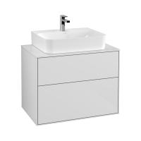 Тумба под раковину Villeroy & Boch Finion 800х501 мм F09100GF белый глянцевый/белый