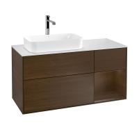 Тумба под раковину Villeroy & Boch Finion 1200х501 мм F281GNGN орех/орех