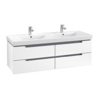 Тумба под раковину Villeroy & Boch Subway 2.0 1287х449 мм A69210MS белый матовый