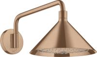 Верхний душ Axor Front 240 2jet с держателем 26021310 шлифованное красное золото