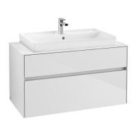 Тумба под раковину Villeroy & Boch Collaro 1000х500 мм C02000DH белый глянцевый