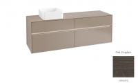 Тумба под раковину Villeroy & Boch Collaro 1600х500 мм с подсветкой C050L0FQ дуб графитовый
