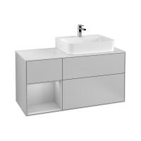 Тумба под раковину Villeroy & Boch Finion 1200х501 мм F141GJGJ светло-серый/светло-серый
