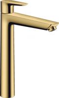Смеситель для раковины Hansgrohe Talis E 240 ComfortZone высокий излив, донный клапан 71716990 золото полированное