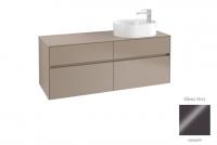 Тумба под раковину Villeroy & Boch Collaro 1400х500 мм C06300FP серый глянцевый