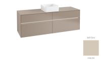 Тумба под раковину Villeroy & Boch Collaro 1600х500 мм с подсветкой C049L0VK мягкий серый
