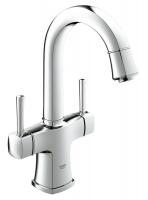 Смеситель для раковины Grohe Grandera L-Size высокий поворотный излив, донный клапан 21 107 000