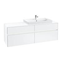 Тумба под раковину Villeroy & Boch Collaro 1600х500 мм с подсветкой C027L0MS белый матовый