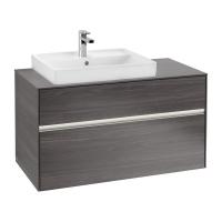 Тумба под раковину Villeroy & Boch Collaro 1000х500 мм с подсветкой C017L0FQ дуб графитовый