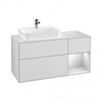Тумба под раковину Villeroy & Boch Finion 1200х501 мм F401GFGF белый глянцевый/белый глянцевый