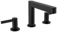 Смеситель для раковины Hansgrohe Finoris 110 3 отверстия, донный клапан 76033670 чёрный матовый