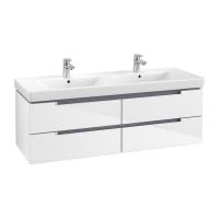 Тумба под раковину Villeroy & Boch Subway 2.0 1287х449 мм A69910DH белый глянцевый