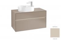 Тумба под раковину Villeroy & Boch Collaro 1000х500 мм с подсветкой C055L0VK мягкий серый