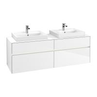 Тумба под раковину Villeroy & Boch Collaro 1600х500 мм с подсветкой C024L0DH белый глянцевый