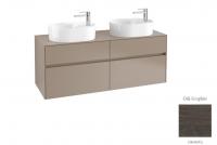 Тумба под раковину Villeroy & Boch Collaro 1400х500 мм C06400FQ дуб графитовый