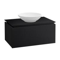 Тумба под раковину Villeroy & Boch Legato 1000х500 мм с подсветкой B571L0PD лак чёрный матовый