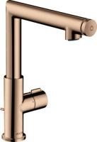 Смеситель для раковины Axor Uno Select 220 ComfortZone 45016300 золото красное полированное