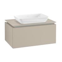 Тумба под раковину Villeroy & Boch Legato 800х500 мм с подсветкой B702L0VK мягкий серый