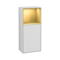 Тумба Villeroy & Boch Finion 418х270х936 мм петли слева, с зарядной станцией F520HFGF белый глянцевый/матовое золото