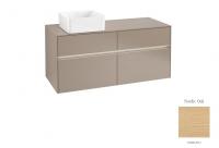 Тумба под раковину Villeroy & Boch Collaro 1200х500 мм с подсветкой C042L0VJ северный дуб