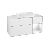 Тумба под раковину Villeroy & Boch Finion 1200х501 мм F711GFGF белый глянцевый/белый глянцевый