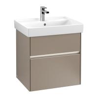 Тумба под раковину Villeroy & Boch Collaro 554х444 мм с подсветкой C008L0VG трюфель серый
