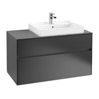 Тумба под раковину Villeroy & Boch Collaro 1000х500 мм C01800PD чёрный матовый