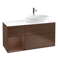 Тумба под раковину Villeroy & Boch Finion 1200х501 мм F801GNGN орех/орех