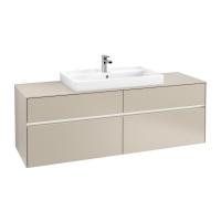 Тумба под раковину Villeroy & Boch Collaro 1600х500 мм с подсветкой C028L0VK мягкий серый