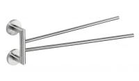 Полотенцедержатель двойной поворотный Bemeta Neo 104204105 шлифованная сталь
