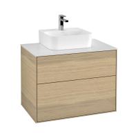 Тумба под раковину Villeroy & Boch Finion 800х501 мм F08100PC дуб/белый
