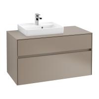 Тумба под раковину Villeroy & Boch Collaro 1000х500 мм C01400VG трюфель серый