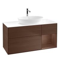 Тумба под раковину Villeroy & Boch Finion 1200х501 мм F831GNGN орех/орех