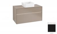 Тумба под раковину Villeroy & Boch Collaro 1000х500 мм с подсветкой C038L0PD чёрный матовый