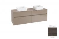 Тумба под раковину Villeroy & Boch Collaro 1600х500 мм C05200FQ дуб графитовый