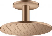 Верхний душ Axor ShowerSolutions 300 2jet с потолочным подсоединением 35304310 шлифованное красное золото