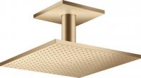 Верхний душ Axor ShowerSolutions 300 2jet с потолочным подсоединением 35320140 шлифованная бронза