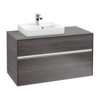 Тумба под раковину Villeroy & Boch Collaro 1000х500 мм с подсветкой C014L0FQ дуб графитовый