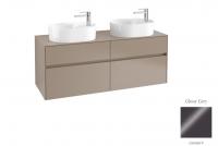 Тумба под раковину Villeroy & Boch Collaro 1400х500 мм C06400FP серый глянцевый