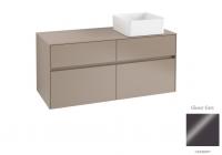 Тумба под раковину Villeroy & Boch Collaro 1200х500 мм C04300FP серый глянцевый