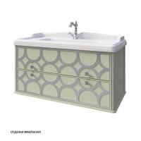 Тумба под раковину Caprigo Caprice 100 1010х493 мм (2 ящика) 25115 B059/silver фисташково-зелёный/серебро