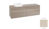 Тумба под раковину Villeroy & Boch Collaro 1600х500 мм с подсветкой C050L0VK мягкий серый