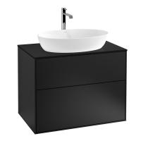 Тумба под раковину Villeroy & Boch Finion 800х501 мм F75200PD чёрный матовый
