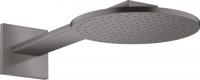Верхний душ Axor ShowerSolutions 250 2jet с держателем 35296340 шлифованный чёрный хром