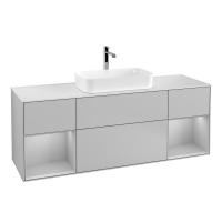 Тумба под раковину Villeroy & Boch Finion 1600х501 мм F331GJGJ светло-серый/светло-серый