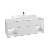 Тумба под раковину Villeroy & Boch Finion 1600х501 мм F211GFGF белый глянцевый/белый глянцевый