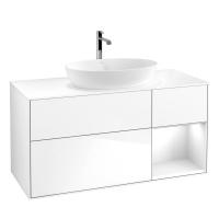 Тумба под раковину Villeroy & Boch Finion 1200х501 мм F831GFGF белый глянцевый/белый глянцевый