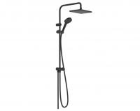Душевая система с переключателем Hansgrohe Vernis Shape Showerpipe 230 1jet Reno 26282670 матовый чёрный