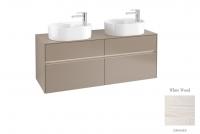 Тумба под раковину Villeroy & Boch Collaro 1400х500 мм с подсветкой C064L0E8 белое дерево