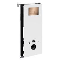 Инсталляция для унитаза WasserKraft Abens 20TLT.010.ME.WH.RG04 белое стекло/розовое золото